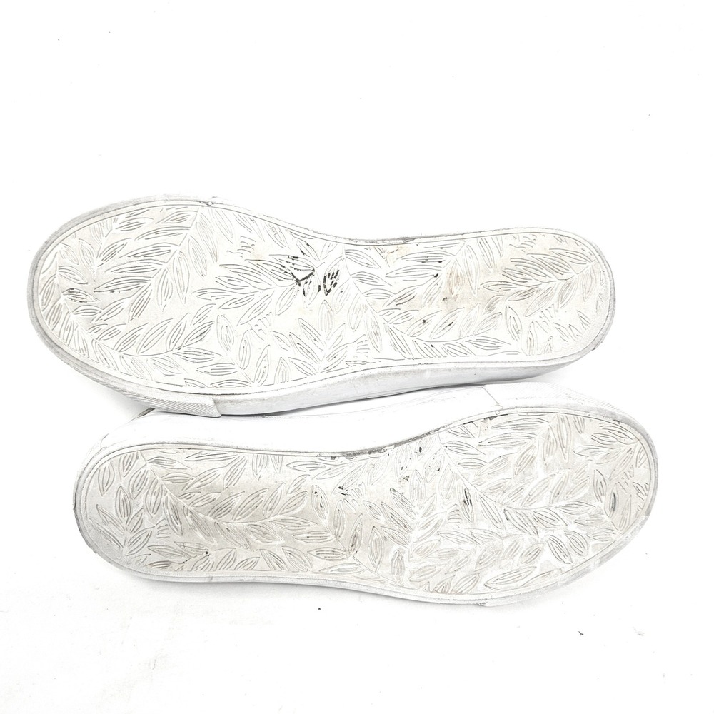 Lilly Pulitzer White Leather Gold Rhinestone Eyelet Low Top Sneakers Womens Sz 7 - Picture 11 of 11